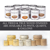 Tried & True Stain + Finish - Dark Walnut - Pint - Natural Stain & Oil Finish for Wood, Pigmented Danish Oil, Food Safe, Solvent Free, VOC Free, Dye Tried & True