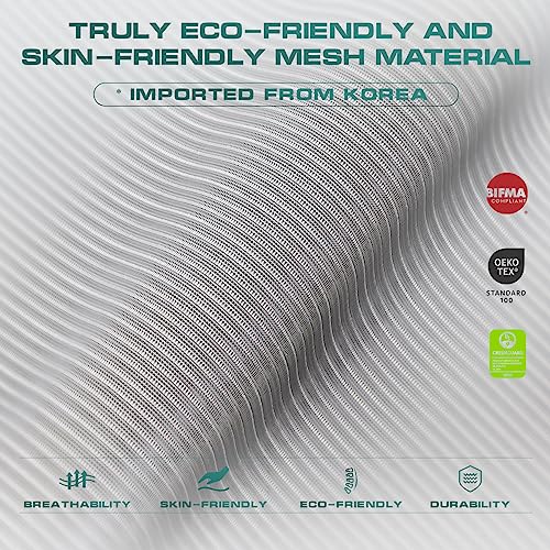 COLAMY Ergonomic Mesh Office Chair, High Back Office Chair, Computer Executive Desk Chair with Lumbar Support,Adjustable Headrest and 4D Arms, Slide Seat, Tilt Lock-Darkgrey New COLAMY