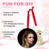 SAVITA 25pcs Sublimation Blank Pendants, 2.83inch MDF Personalized Sublimation Pendant Round Blank Discs Halloween Christmas Ornaments DIY Creation Supplies SAVITA