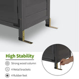 MCombo Outdoor Wood Storage Cabinet, Small Size Garden Wooden Tool Shed with Double Doors, Outside Tools Cabinet for Backyard (24.6”x 18.3”x38.2”) 0985 (Grey) MCombo