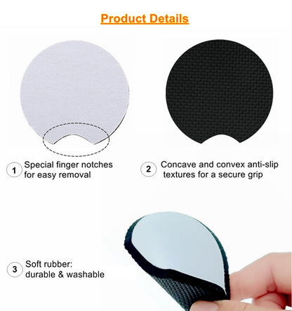 60PCS Sublimation Coasters Blanks, Round Car Coasters Sublimation Blanks Set, Car Coaster Packaging with Display Cards Bags, 4 Inch Blank Cup Mat for Sublimation Transfer Heat Press DIY Crafts