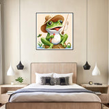 hill froeistung 5D Animals Diamond Art Painting Kits,DIY Full Round Drill Frogs Diamond Art for Adults,Beginners,Teens,Fishing Diamond Art Painting Kit for Wall Decor,12x12inch hill froeistung