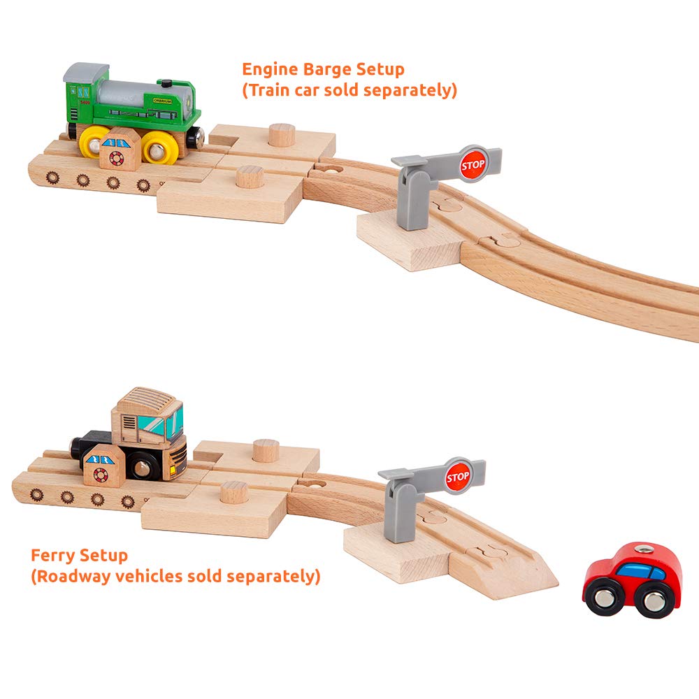 Orbrium Toys 68 Pcs Wooden Train Track Expansion Pack Compatible with Thomas Wooden Train, Brio, Thomas The Tank Engine (68 Pcs) Orbrium