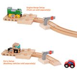Orbrium Toys 68 Pcs Wooden Train Track Expansion Pack Compatible with Thomas Wooden Train, Brio, Thomas The Tank Engine (68 Pcs) Orbrium