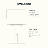 FLEXISPOT EN1 One-Piece Solid Wooden Standing Desk 63 x 24 Inches Height Adjustable Electric Sit Stand Home Office Desks (White Frame + Rubber Wood Top, 2 Packages) FLEXISPOT