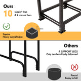 nalone 8FT Outdoor Firewood Rack with Cover&Carry Bag Heavy Duty Square Strong Stand Rack with Waterproof Cover for Fireplace Fire Pits Wood Pile Storage Holder Lumber Rack nalone