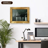 Hidden Gun Storage - Gun Safe Pistol Storage, 11"x14" Matted to 8"x10" Concealment Furniture Secret Decor Solid Wooden Handgun Picture Frames Box Homvle