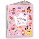 Princess Sticker Book Activity for Kids, World of Princesses by Cupkin, Toddler Airplane Travel Essentials, 500+ Stickers for Kids 12 Scenes + Coloring Book Pages, Girly Kid Gift, Crafts Ages 2-8 CUPKIN