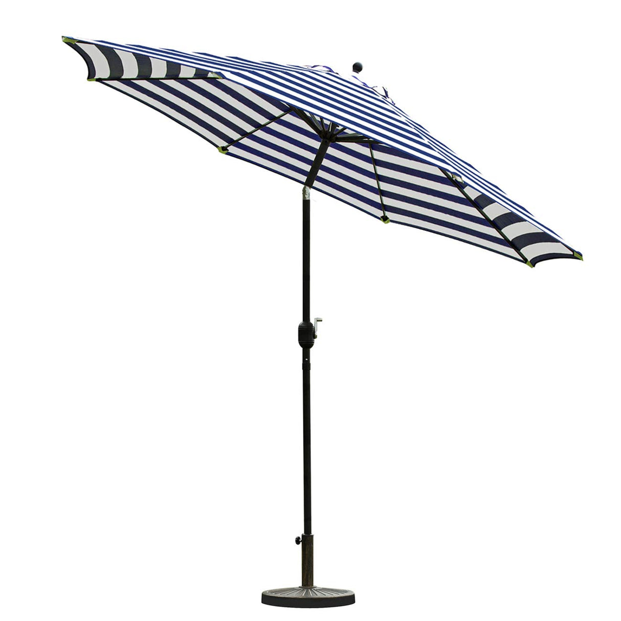 Sunnyglade 9' Patio Umbrella Outdoor Table Umbrella with 8 Sturdy Ribs (Blue and White) Sunnyglade