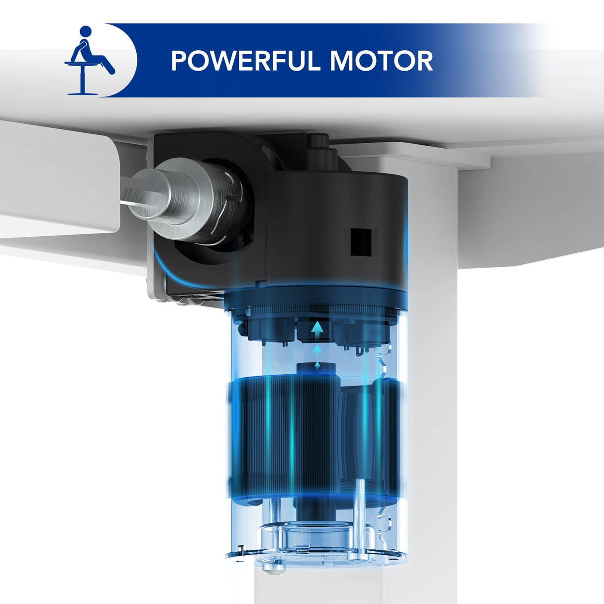 SANODESK Electric Standing Desk 48 x 24 Inches, Height Adjustable Stand Up Desk w/6-Button Controller, Ergonomic Computer Desk for Home Office, White Frame + White Tabletop SANODESK