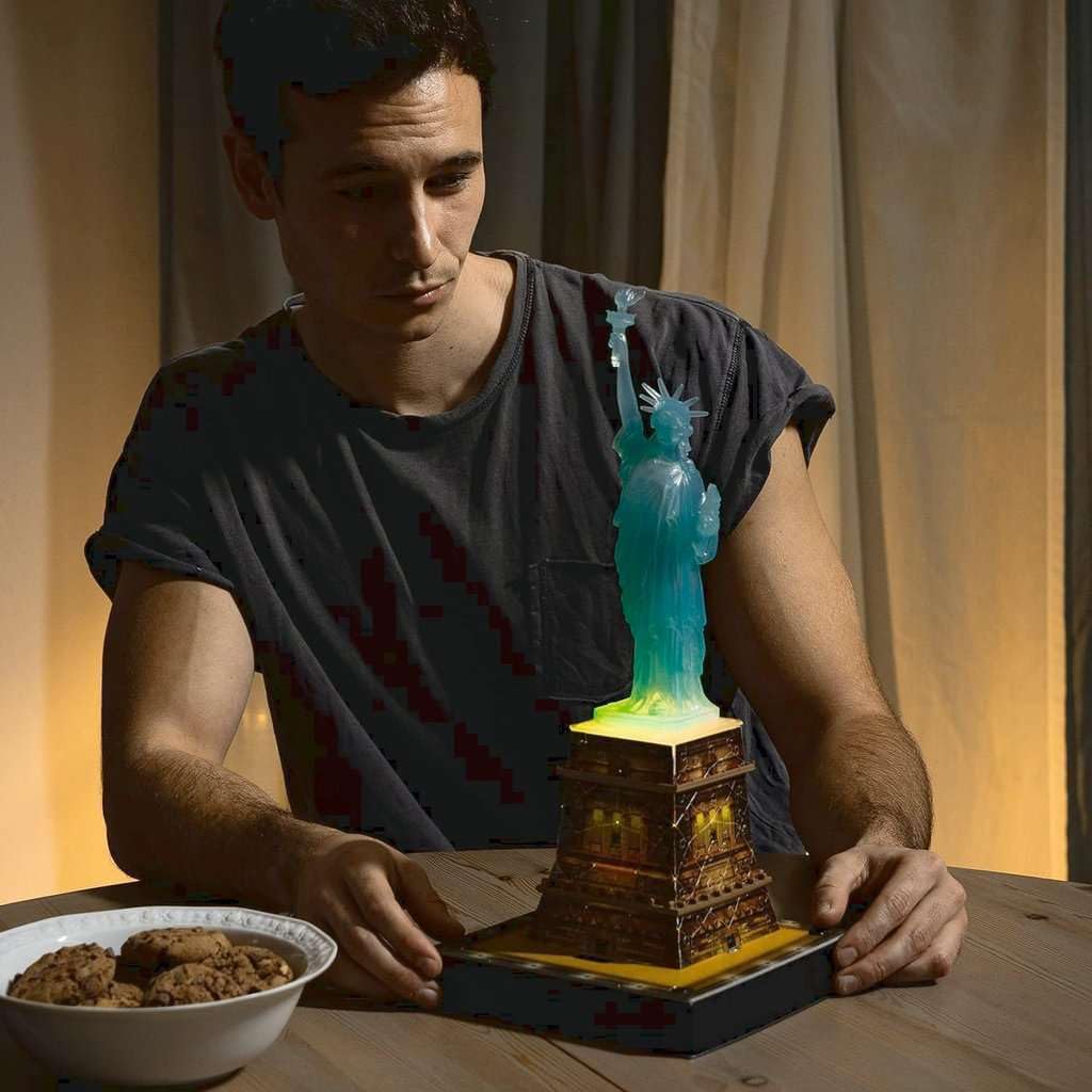 Ravensburger Statue of Liberty Night Edition - 108 Piece 3D Jigsaw Puzzle for Kids and Adults | Precision Fit with Easy Click Technology | Durable Display Piece | Over a Century of Quality Ravensburger