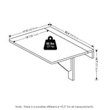 Furinno Hermite Wall Mounting Folding Table, White Furinno