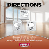Weiman Wood Floor Polish and Restorer 32 Oz 3PC Bundle - High-Traffic Hardwood Floor, Natural Shine, Removes Scratches, Leaves Protective Layer Weiman