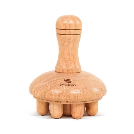 PYSEAN Wooden Mushroom Massager, Wooden Body Contouring Therapeutic Tool, Anti Cellulite, Lymphatic Drainage, Muscle Relaxation and Pain Relief for Neck and Back Massager PYSEAN