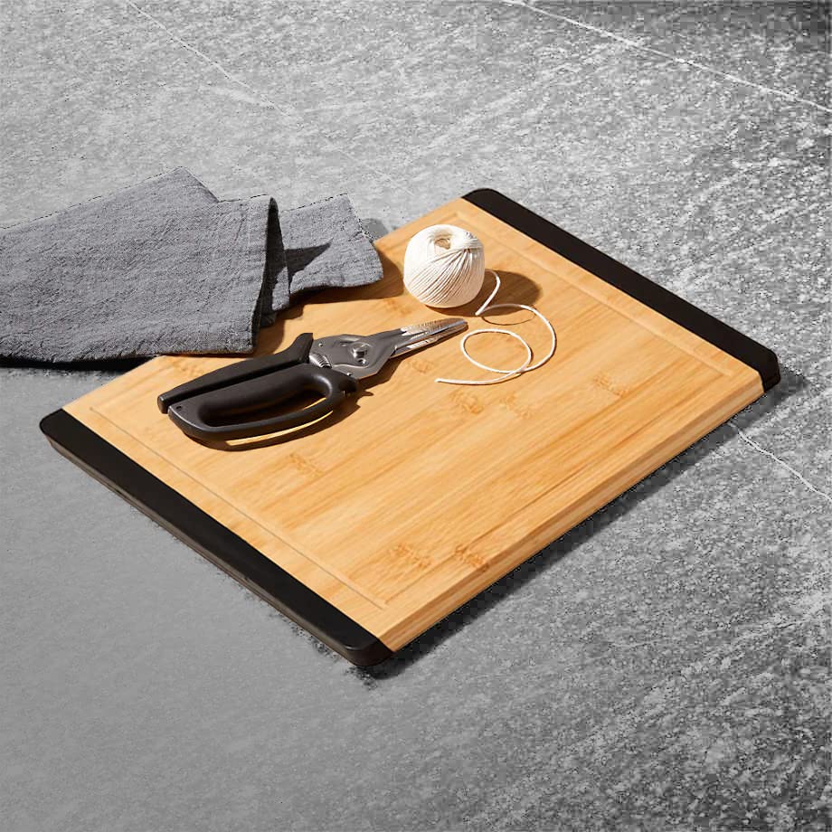 Realm 11" x 15" Bamboo Stronghold Cutting Board | Non-Slip with Juice Groove | Organic Sustainable Premium Bamboo Wood Realm