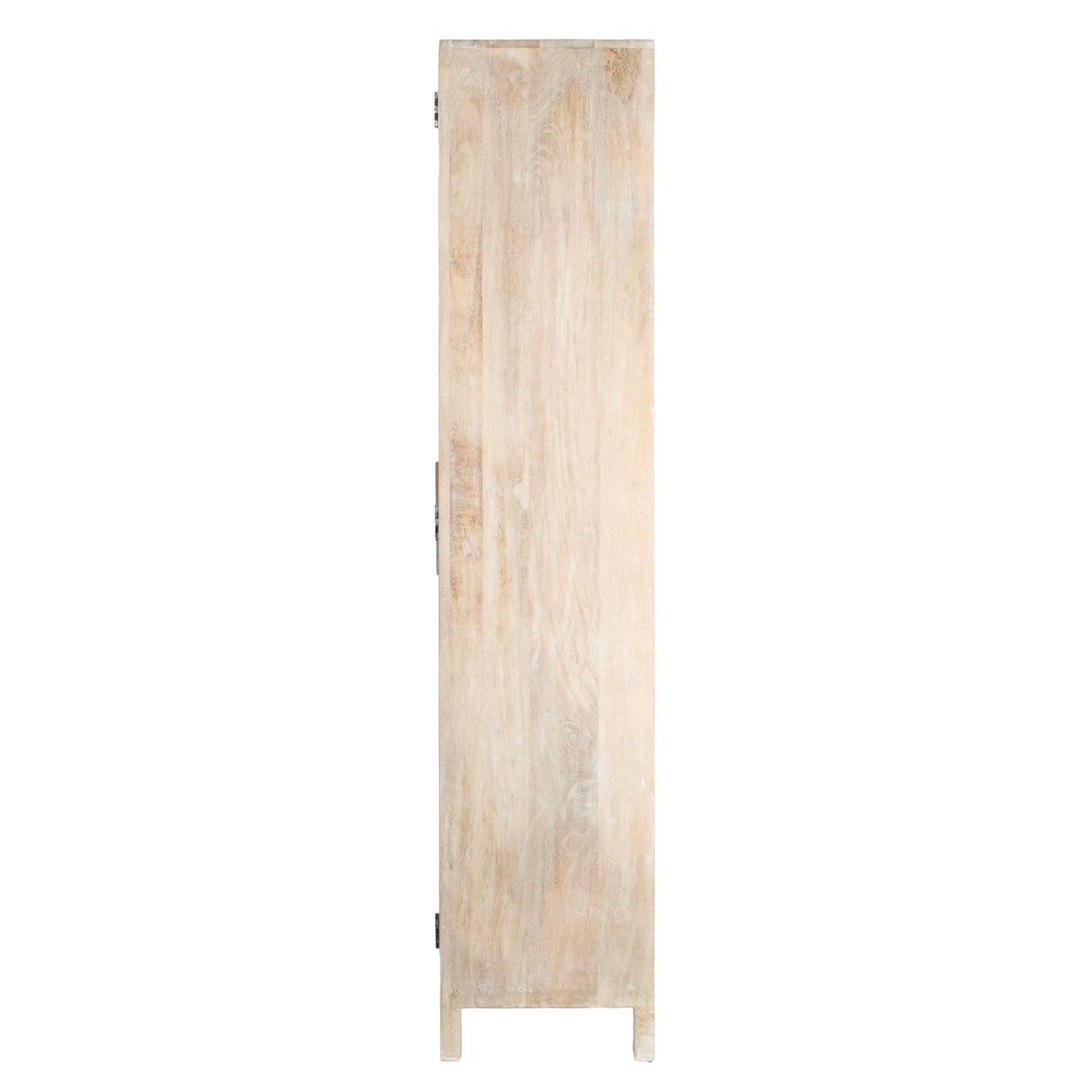 Creative Co-Op Mango Wood and Cane Curio Cabinet with 3 Shelves and 2 Doors, Natural Creative Co-Op