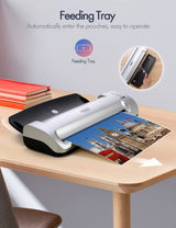 Laminator Machine, SINOPUREN 13-inch Thermal Laminator, with Paper Trimmer, Corner Rounder, 10 Pouches Sheets, Quick Warm-Up, Cold and Hot Laminating for Home/School/Office SINOPUREN