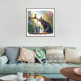 AMORARS Cat Diamond Painting Kit for Adults, 5D Diamond Art Beginners - DIY Full Diamond Dot Gem Art Paintings, Suitable Gifts, and Home Decoration Crafts，12x12In AMORARS