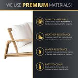 Lokingrise 4-Piece Acacia Wood Outdoor Sectional Sofa Set with Loveseat, Armchairs, Coffee Table, 4 Seater Chat Set, All-Weather Outdoor Wooden Patio Conversation Sets for Garden, Backyard Lokingrise