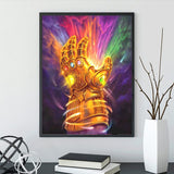 DIY 5D Diamond Painting Movie by Number Kits Full Drills for Adults,Round Full Drill Cross Crystal Rhinestone Pictures Arts Craft for Home Wall Decor Gift.(Infinite Gloves-1/30X40cm/11.8X15.7inch) vodwml