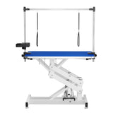 MODCART 43" Hydraulic Pet Grooming Table w/Anti-Static Table Top, Heav Duty Z-Lift Dog Grooming Table/21-36 w/Armrests/Leash Covers/Tool Organiyzers/Hooks, Weight Capacity 330LBS Black MODCART