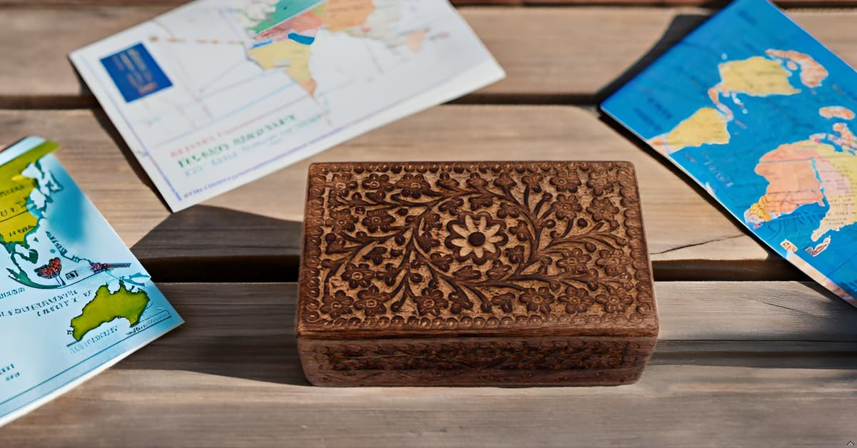 Great Birthday Gift Ideas Handmade Decorative Wooden Jewelry Box Jewelry Organizer Keepsake Box Treasure Chest Trinket Holder Watch Box Storage Box Housewarming Gifts Women The Great Indian Bazaar