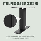 3 Pack Pergola Roof Riser Bracket, Heavy Duty Roof Riser Brackets for Patio Cover, 90° Adjustable Saddle Roof Riser Beam Mount Kit for Gazebo Pergola SZBAMI