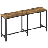 YATINEY 63" Long Bar Table, Counter Bar Height Table, High Top Table, Rectangular Hightop Table, Bar Pub Table, for Kitchen, Living Room, Dining Table, Entryway, Rustic Brown and Black BT06BR YATINEY