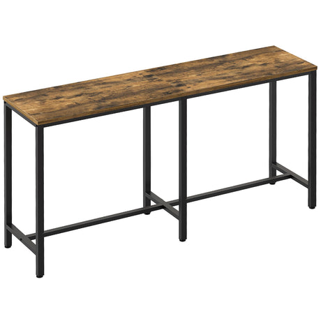 YATINEY 63" Long Bar Table, Counter Bar Height Table, High Top Table, Rectangular Hightop Table, Bar Pub Table, for Kitchen, Living Room, Dining Table, Entryway, Rustic Brown and Black BT06BR YATINEY
