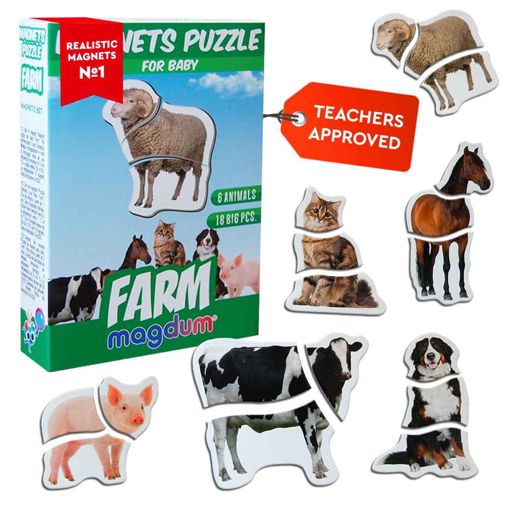 Farm Magnetic Puzzles for Kids Ages 3-5 - Toddler Puzzle - Travel Toys for Kids Ages 3-5 - Magnetic Travel Games Baby Puzzle Kids Puzzle Toys - Puzzle for Preschooler Magnet Puzzles Games magdum