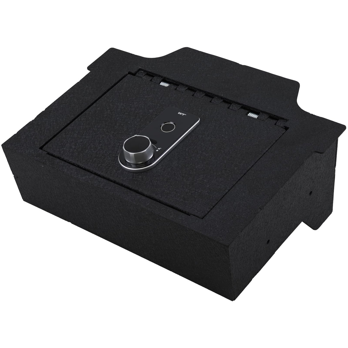 Center Console Gun Safe Vault - TuoJue Console Safe Lock Box Compatible with RAM 1500/2500/3500 LARAMIE/BIGHORN/POWERWAGON 2019-2025, NOT FIT Cup Holder with Cover, Superior Fingerprint Lock. TUOJUE