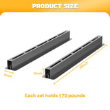 WALMANN Ceiling Tote Storage Rails, Heavy Duty Garage Ceiling Bin Storage Rack Adjustable Overhead Tote Slide Rail(4 Pack for 3 Bins, Bins Are Not Included) WALMANN