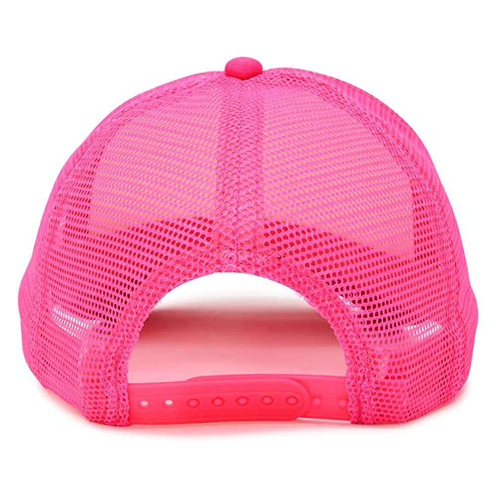 MR.R Sublimation Blank Polyester Mesh Cap Mesh Hat Two Tone Trucker Summer Mesh Cap with Adjustable Snapback,Rose Red,2 Pieces per Pack MR.R