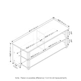 Furinno Sully 3-Tier Stand for TV Up to 48 Inch, French Oak Grey/Black Furinno