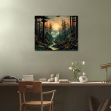 TUMOVO Paint by Number for Adults Canvas Forest Landscape Adult Paint by Number Kits Adults' Paint-by-Number Kits DIY Painting for Adults Paint by Number Arts Craft for Home Decor, 16 x20 Inch TUMOVO