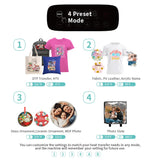 PYD Life 120 V Auto Heat Press Machine for T Shirts 15" x 15" Touch Screen Light Blue Smart Heat Press for Sublimation Blanks Ornaments Frames Bags Sublimation DTF Vinyl Printing PYD Life