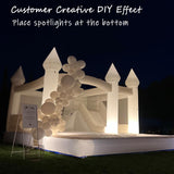 Adults lnflatable White Bounce House for Kids, Commercial 100% PVC 15FT Large Bounce House Castle Outdoor, w/Slide & Ball Pit, Wedding Birthday Party Decorations(1100W Blower) Inflantteble