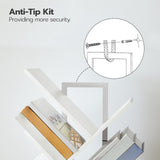 HOOBRO Tree Bookshelf, 9-Tier Bookcase Wooden Shelves, Floor Standing Storage Rack, for Display of CDs, Books in Living Room, Home Office, Wood Storage Rack for Bedroom, White WT08SJ01G1 HOOBRO