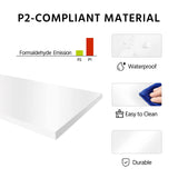 Yaheetech Bedside Table Set of 2, Tall Nightstand with 2 Drawer and Cubby, Wooden Bedside Table for Bedroom Small Space, Tall Bedside Cabinet Telephone Table, 16″ D × 19″ W × 29″ H, White Yaheetech