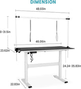 Sunvasagoo Electric Dog Grooming Table - Professional Quiet Motor, Non-Slip Desk Mat, Height Stepless Adjustable, Unique Smooth Edge Wrap, and Heavy-Duty Frame Construction. Sunvasagoo
