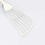 304 Stainless Steel Fish Spatula, Non-Slip Ergonomic Handle Slotted Spatula, Black JXWING
