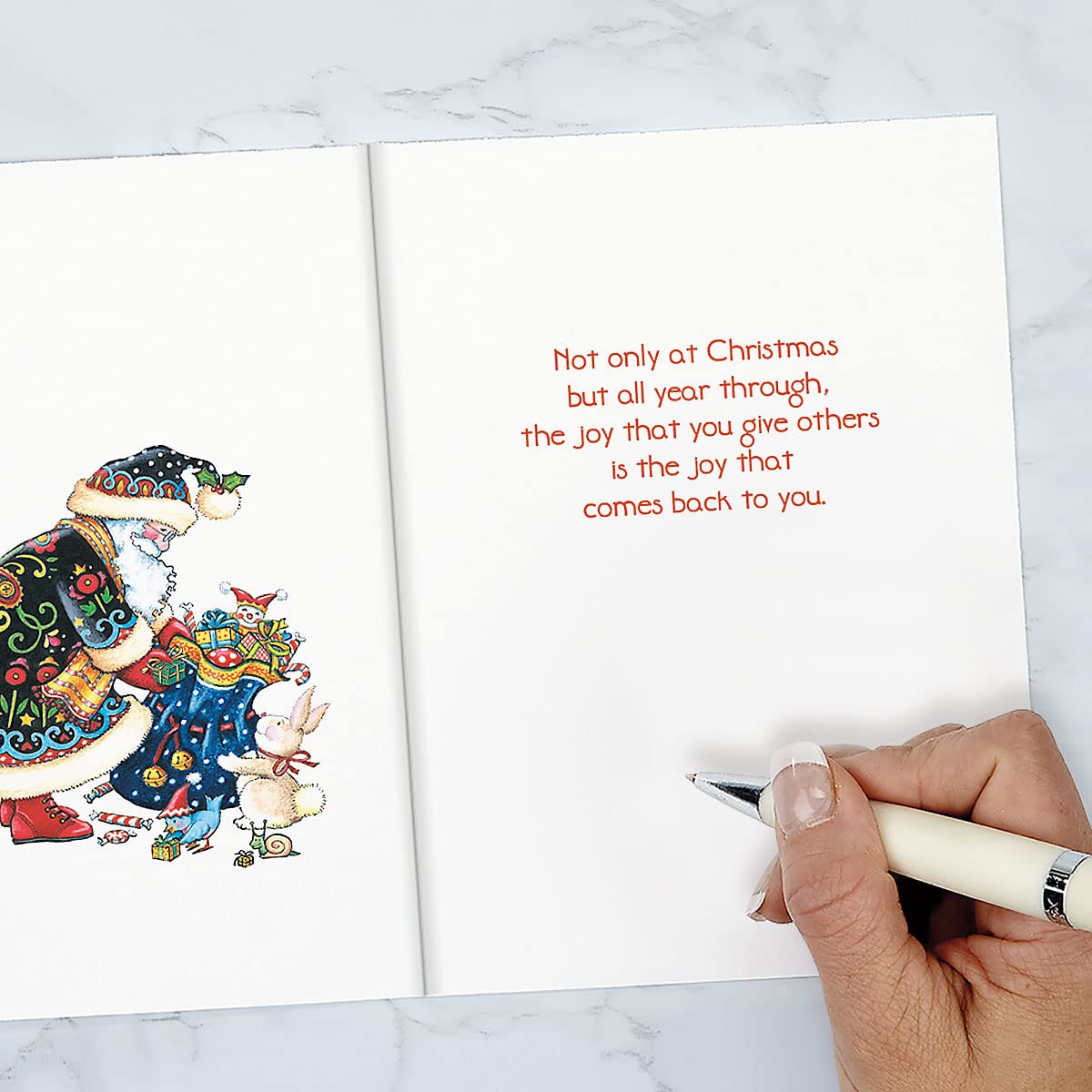 Current Mary's Woodland Christmas Greeting Cards Set © Mary Engelbreit - Set of 18 Large 5 x 7-Inch Folded Cards, Themed Holiday Card Value Pack, Envelopes Included Current