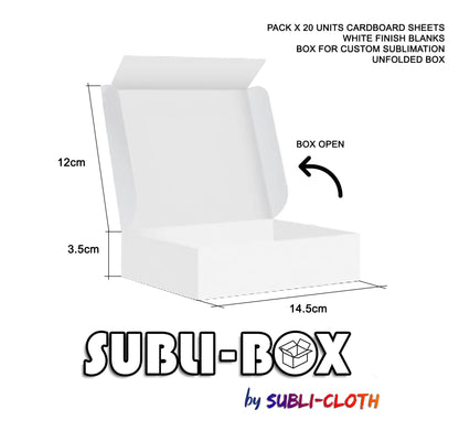 Subli-Box Cardboard Sublimation Small Gift Box Pack 20 Units by Subli-Cloth