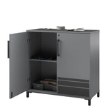 SystemBuild Evolution Shelby Garage Base Cabinet 2 Door, Graphite SystemBuild Evolution