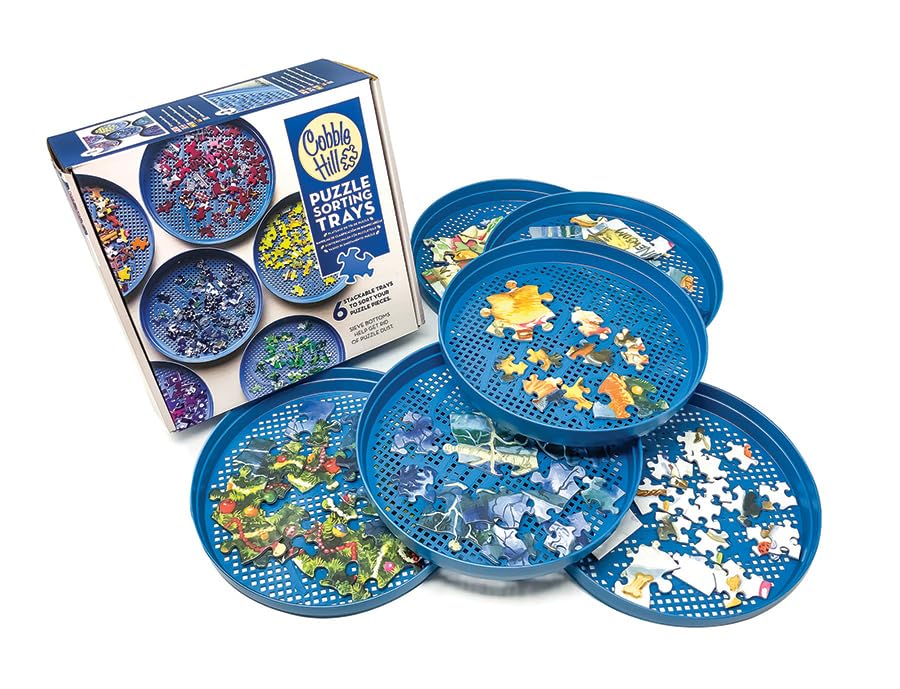 Cobble Hill Puzzle Sorting Trays - 6 Stackable Trays for Sorting and Sifting Puzzle Pieces Cobble Hill Puzzle Company Ltd.