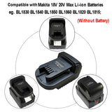Battery Adapter for Makita to Milwaukee M18 18V Lithium Cordless Tool, Convert Makita 18V LXT Lithium Battery BL1860B/BL1850B/BL1830/BL1815 to Milwaukee 18 Volt Lithium-Ion M18 Battery Converter XFYBZN