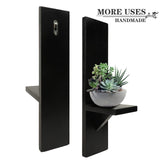 Wall Candle Sconces Set of 2, Decorative Wooden Candle Holder, Farmhouse Candle Sconce, Living Room Wall Decoration (Solid Black) SUJUN