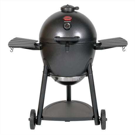Char-Griller® AKORN® Kamado Charcoal Grill and Smoker with Cast Iron Grates, Warming Rack and Locking Lid with 445 Cooking Square Inches in Graphite, Model E16620 Char-Griller
