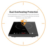 Portable Induction Cooktop, iSiLER 1800W Sensor Touch Electric Induction Cooker Hot Plate with Kids Safety Lock, 6.7" Heating Coil, 18 Power 17 Temperature Setting Countertop Burner with Timer ISILER