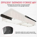 GLOBLED Overhead Garage Storage Rack, Adjustable Ceiling Mounted Garage Organizer, Heavy Duty Metal Overhead Shelf support up to 2 Bin,Space Saver Storage System for Home, Basement – Black GLOBLED